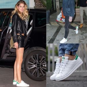 white and green stan smith adidas womens